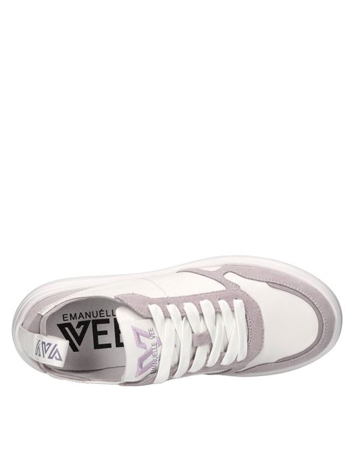 Sneakers in pelle e tessuto EMANUELLE VEE | 451P-302-19-P011CBBIANCO-LILLA